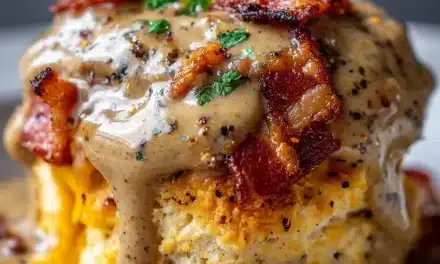 Bacon Biscuit and Gravy Volcano – An Unforgettable Breakfast Masterpiece