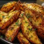 Garlic Butter Cajun Potato Wedges