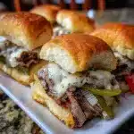 Philly Cheesesteak Sliders with Garlic Butter