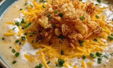 Irresistible Potato Soup with Crispy Hashbrowns