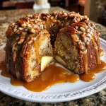 Apple Pecan Cake With Caramel Glaze