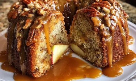 Incredible Apple Pecan Cake With Caramel Glaze