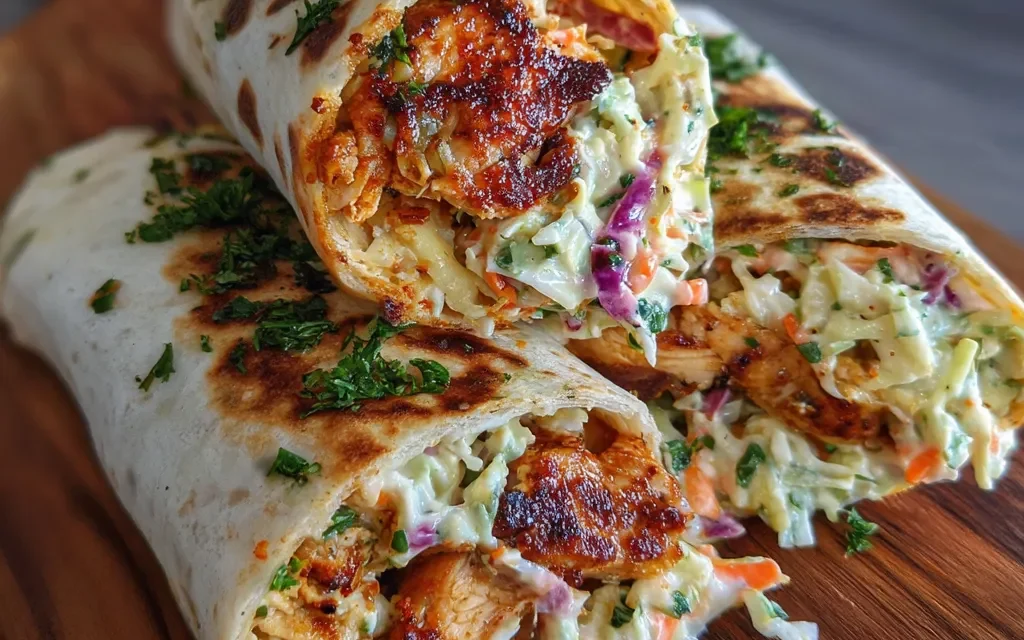 BBQ Chicken Coleslaw Wraps Recipe: A Comforting and Flavorful Weeknight Meal