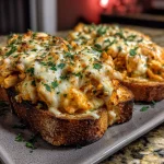 Buffalo Chicken Mac ‘n’ Cheese Toast