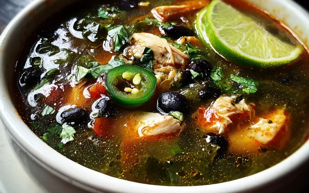 Chicken Soup with Poblanos and Black Beans: A Hearty and Comforting Meal