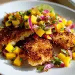 Coconut Crusted Fish With Mango Salsa