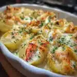 Creamy Seafood Stuffed Shells