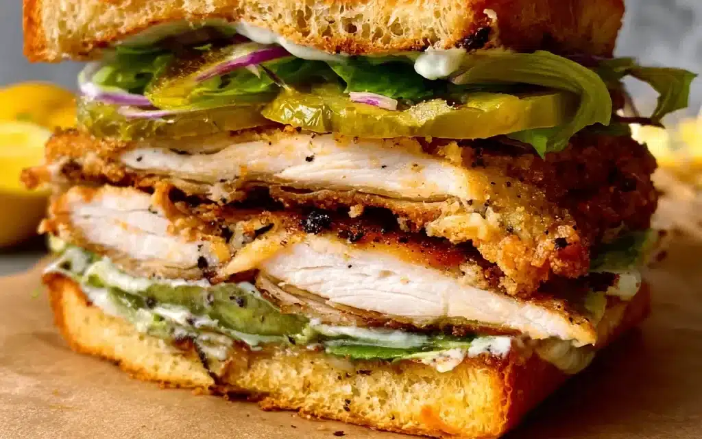 Crispy Lemon Pepper Chicken Sandwich: A Delicious Restaurant-Quality Meal