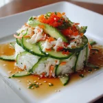 Easy California Roll Cucumber Salad