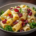 Feta & Cranberry Rigatoni Salad with Lemon Vinaigrette