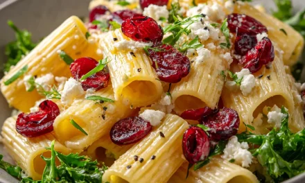 Feta & Cranberry Rigatoni Salad with Lemon Vinaigrette: A Vibrant and Flavorful Delight