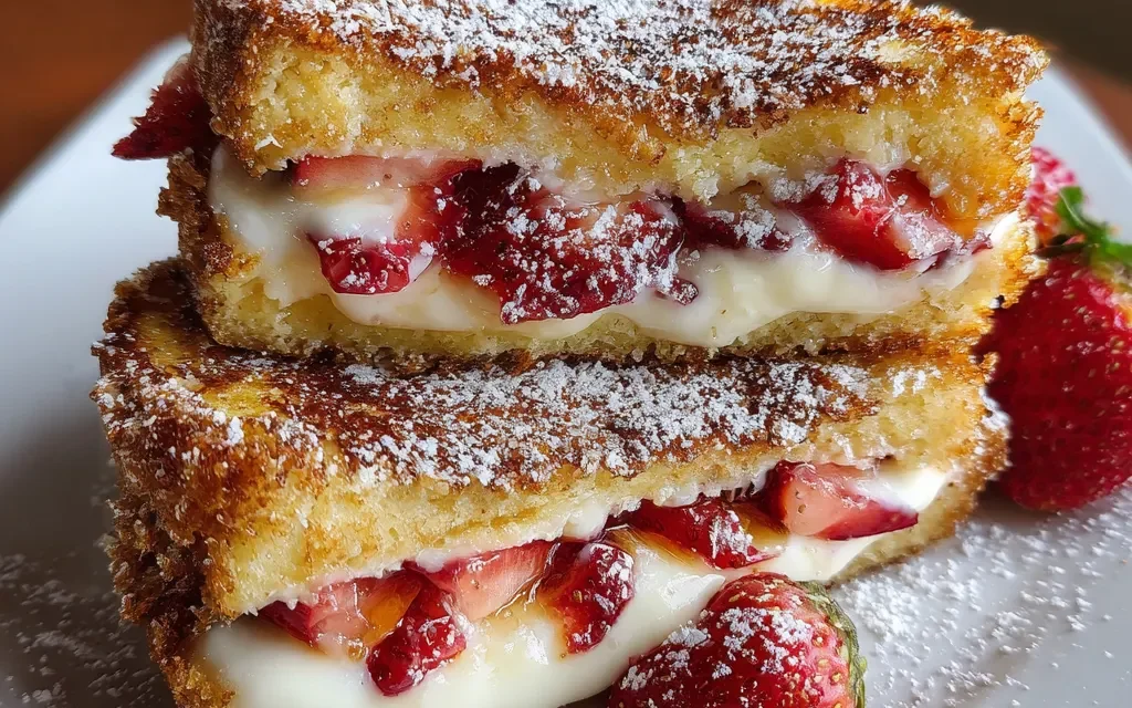 Fried Strawberry Cheesecake Sandwiches – A Delightful Dessert Ready in Minutes