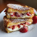 Fried Strawberry Cheesecake Sandwiches