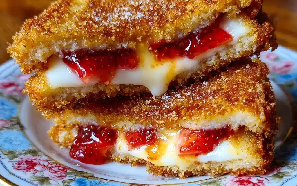 Fried Strawberry Cheesecake Sandwiches – A Heavenly Treat