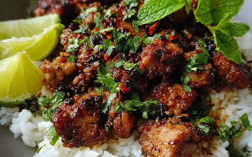 Ginger Lime Pork with Creamy Coconut Rice – An Incredible 30-Minute Meal