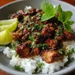 Ginger Lime Pork with Creamy Coconut Rice