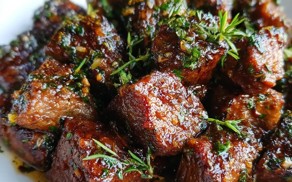 Heavenly High Protein Slow Cooker Garlic Butter Beef Bites