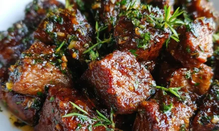 Heavenly High Protein Slow Cooker Garlic Butter Beef Bites