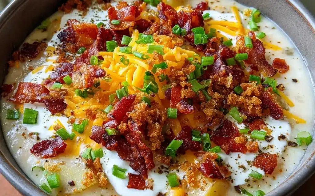 Loaded Baked Potato Soup: A Comforting Family-Style Favorite