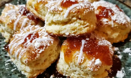 Peach Butter Swim Biscuits with Vanilla Glaze – An Incredible 30-Minute Treat