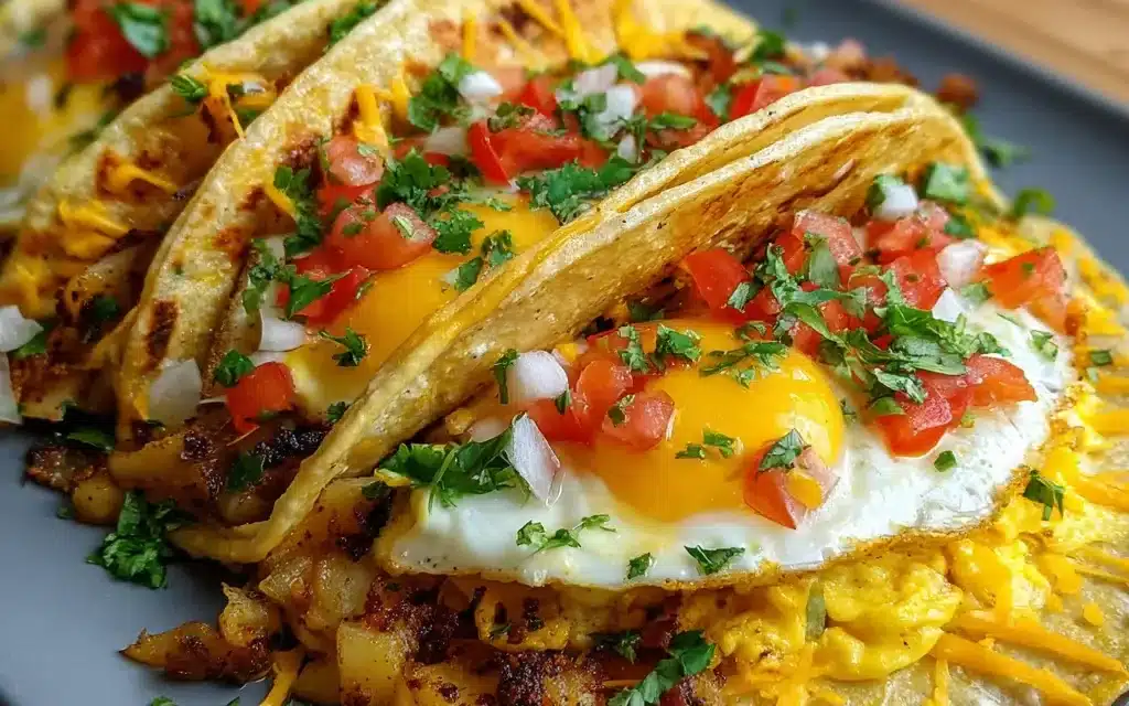 Potato, Egg, and Cheese Breakfast Tacos