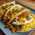 Potato, Egg, and Cheese Breakfast Tacos