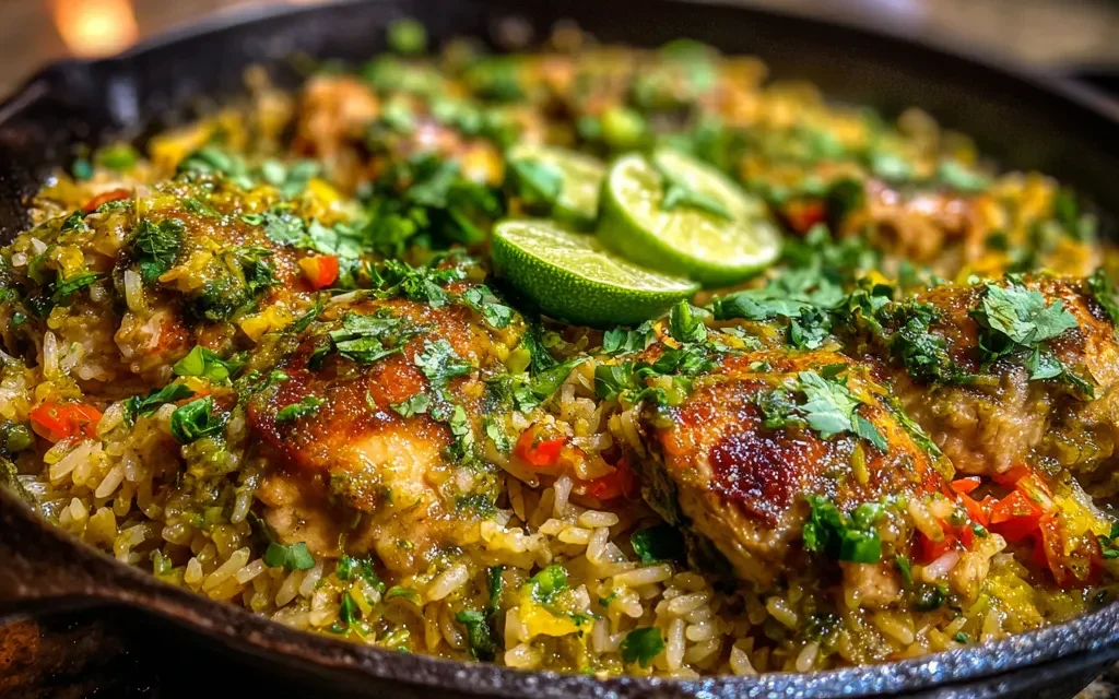 Salsa Verde Chicken & Rice Skillet: A Deliciously Simple One-Pot Meal