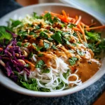 Spring Roll Salad with Peanut Dressing