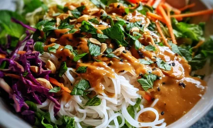 Spring Roll Salad with Peanut Dressing: A Refreshing & Flavorful Meal