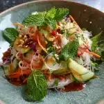 Spring Roll Salad with Spicy Ginger Dressing