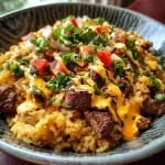Steak Queso Rice