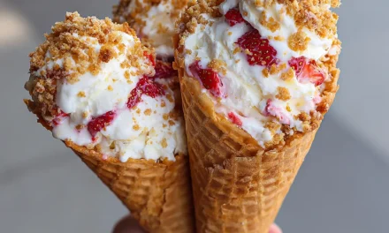 Strawberry Crunch Cheesecake Cones: A Quick and Perfect Dessert