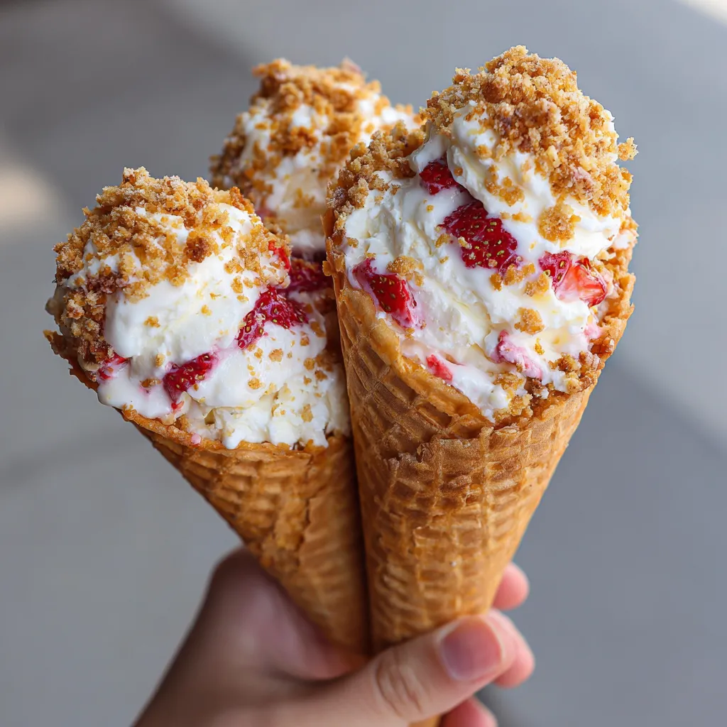 Strawberry Crunch Cheesecake Cones: A Quick and Perfect Dessert ...