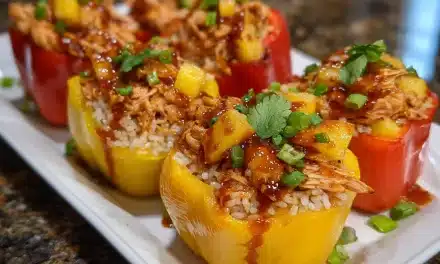Teriyaki Pineapple Chicken & Rice Stuffed Peppers – A Delicious & Easy Dinner