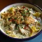 White Chicken Lasagna Soup