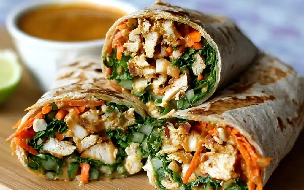 Thai Peanut Chicken Wraps: A Quick and Flavorful Family Meal