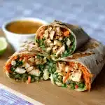 thai peanut chicken wraps