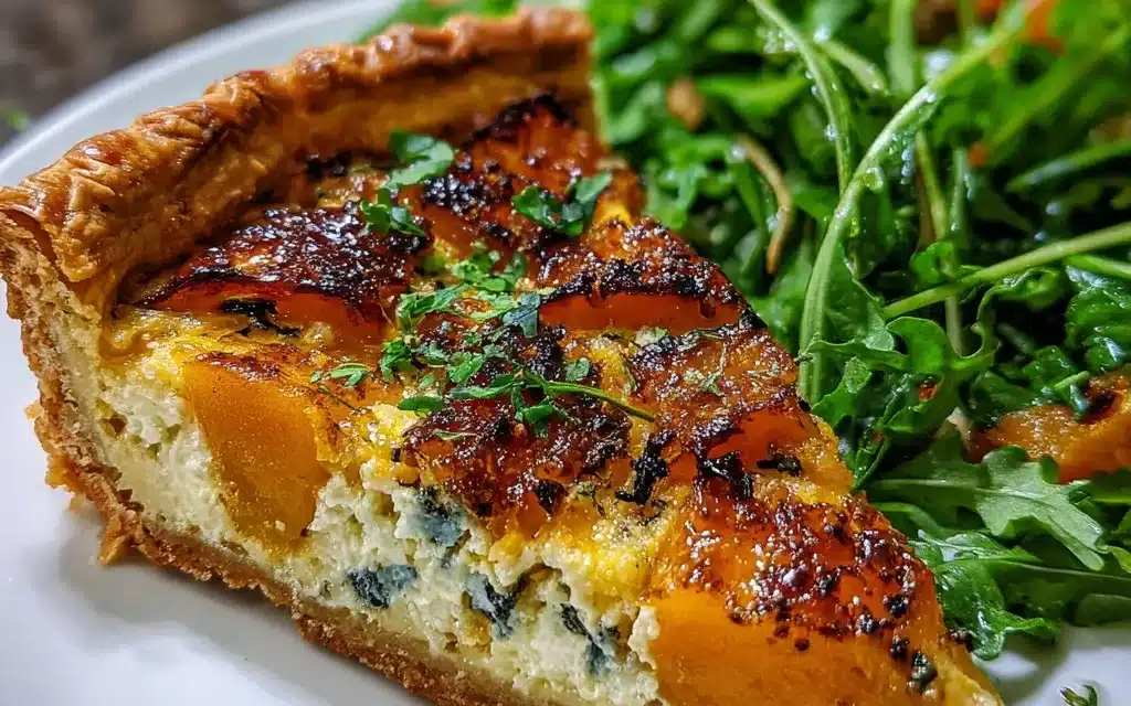Butternut Ricotta Tart With Fiery Rocket Salad: A Delightful 30-Minute Masterpiece
