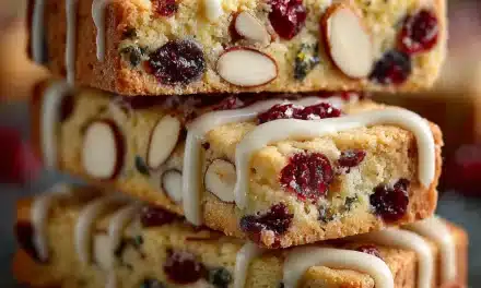 Cranberry Almond Glazed Shortbread – A Quick and Easy Holiday Treat