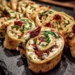 Cranberry Feta Pinwheels With Cream Cheese