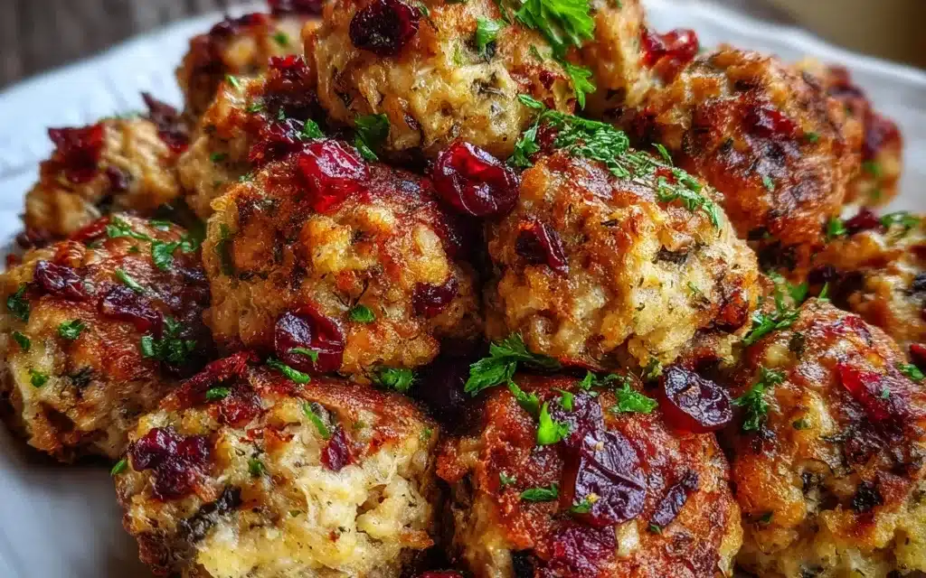 Cranberry Turkey Stuffing Balls: A Cozy Holiday Delight