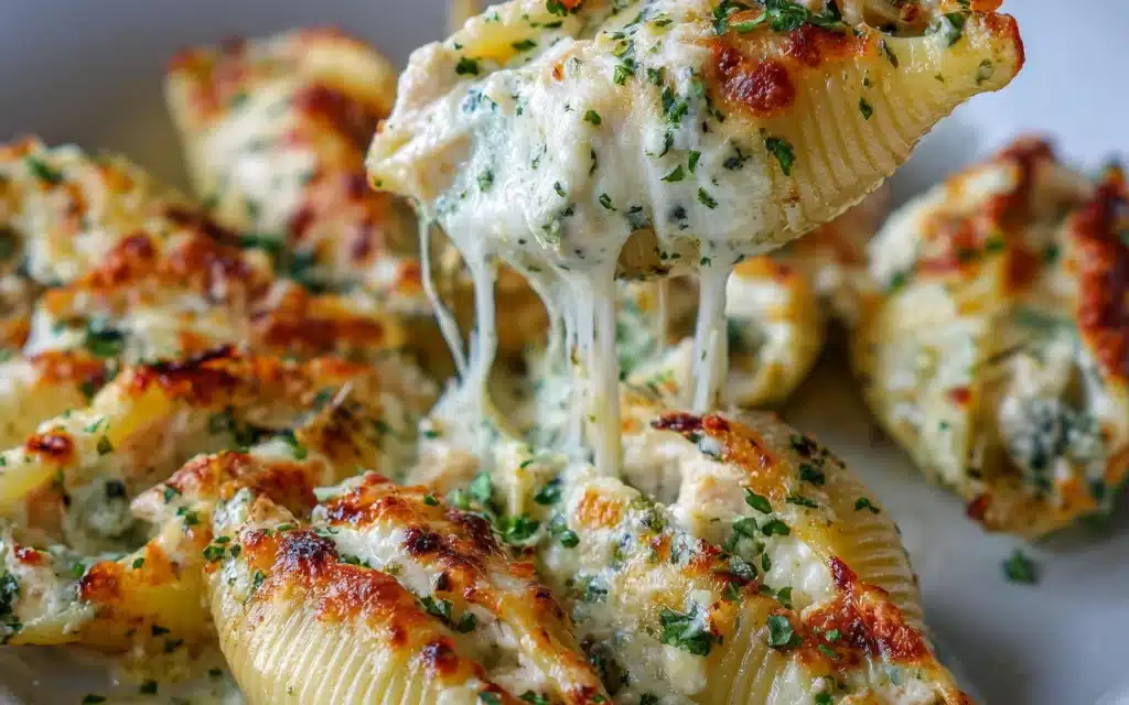 Garlic Butter Chicken Alfredo Stuffed Shells: A Speedy & Delicious Dinner