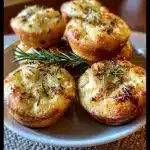 Garlic Rosemary Focaccia Muffins