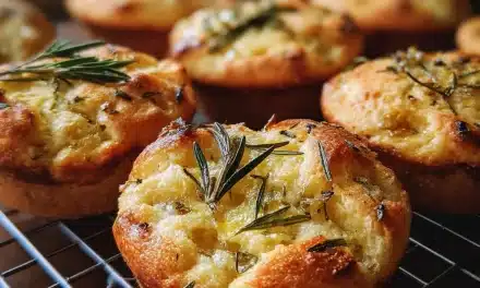 Golden Crust Garlic Rosemary Focaccia Muffins – A Simple Homemade Masterpiece