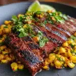 Grilled Flank Steak With Charred Corn Salad