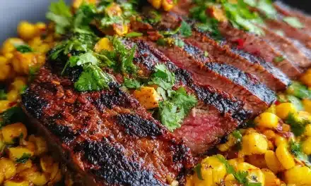 Grilled Flank Steak With Charred Corn Salad – A Speedy Summer Delight