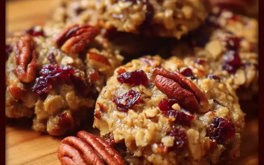 No-Bake Cranberry Pecan Praline Cookies: A Perfect 20-Minute Treat