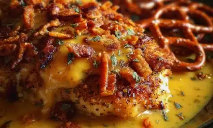 Pretzel Chicken with Mustard-Cheddar Sauce: A Quick and Delicious Meal