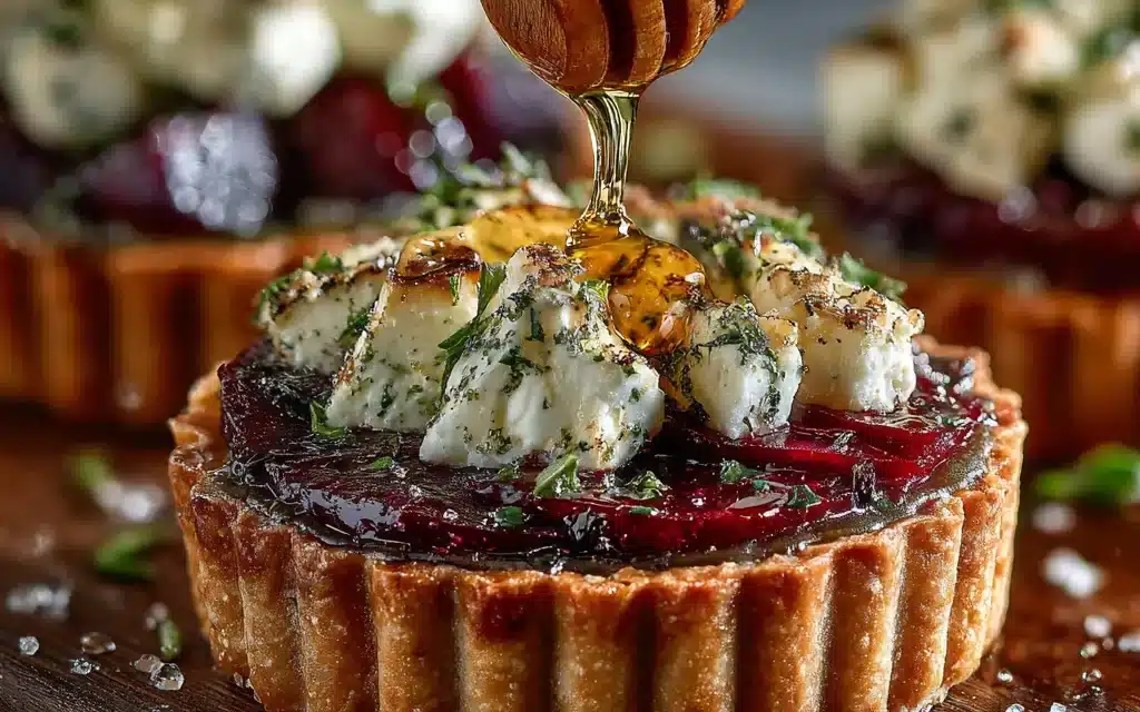 Roasted Beet, Goat Cheese And Honey Drizzled Tarts – A Quick and Delicious Appetizer