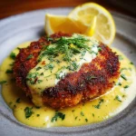 Salmon Patties with Lemon Garlic Sauce